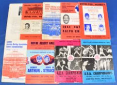 Boxing programmes 1971-1974 to include Jack Bodell v Jerry Quarry, London Amateur Boxing 1972 and
