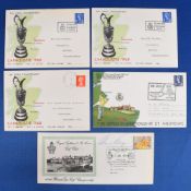 Golf Open Championship signed and unsigned FDC's 1968-1974 - 1968 Three unsigned, 1970 unsigned