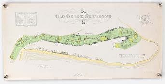 1924 The Old Course St Andrews Plans, by A Mackenzie golf course architect, loose unframed with an