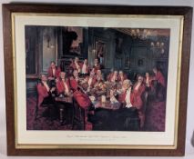 Large Blackheath Club Captain's 1965 Golf Print, reproduced 1990, in good oak frame under glass -