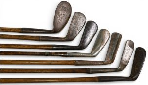 7x Assorted Golf clubs incl Alex Patrick concentric back mid-iron x2, A Compston selected mashie