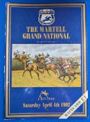 1992 Steeplechase Grand National Racecard signed by all the jockeys