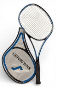 Scarce Snauwaert `Ergonom` modern patent graphite tennis racket c1983, with racket head cover