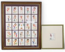 Framed set of 1991 Ryder Cup Collector Cards by Gameplan, well framed - with a signed framed