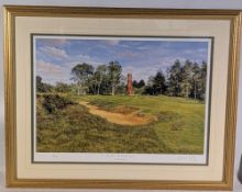 Richard Chorley 3rd Hole at Hotchkin Coarse Woodhall Spa, limited edition print No.2 of 500 with COA