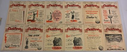 Golfing Magazine 1949 - A full year of the monthly magazine in good/fair condition with some small