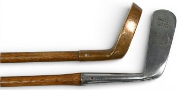 Brass head ZoZo style putter with metal face insert unnamed t/w D Anderson and Son St Andrews