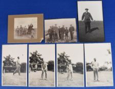 Harry Vardon photographs 1907, 1913 and 1914, together with four Henry Cotton photographs (7) in