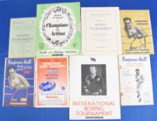 Boxing programmes and publications from the forties and fifties to include 1946 Tournament at