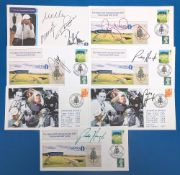 2006 Hoylake 2007 Carnoustie The Open Championship Signed FDCs - a 2006 unposted cover to include