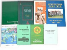 Golf History, Centenary and paperback publications to include Hunstanton Golf Club One Hundred Years