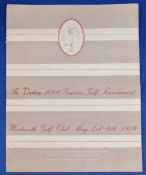 Golf signatures - A Dunlop 2000 Guineas Golf Tournament programme from Wentworth Golf Club 1949 hand