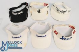 Collection of 6x Various American Golf Manufacturers Players' Sun Visors to incl 3x various