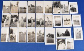 28x small golfing photographs from the mid-forties featuring Lawson Little and others in good