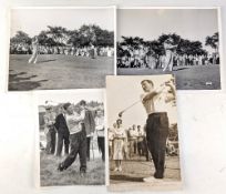 4x Press Photographs: Peter Thompson 1955 YEN Tournament Leeds, 1960 Penfold Swallow, and two