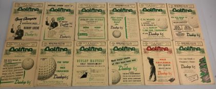 Golfing Magazine 1951 - A full year of the monthly magazine in generally good condition with some