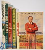 5x Henry Cotton themed golfing books to include Guide to Golf in the British Isles 1969, Golf the