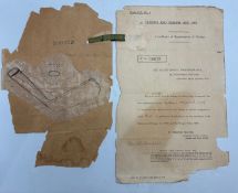 1908 Robert D Randall of Herne Bay Golf Club Maker Patent Registration Paperwork, for a golf club