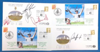 2008 Royal Birkdale The Open Championship signed FDC - Padraig Harrington winner x3, a multi signed