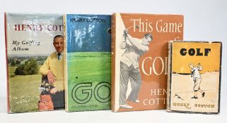 4x Henry Cooton Golf Books: to include a signed copy of a Pictural History 1975, Golf by Henry