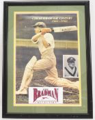 Sir Donald Bradman signed limited edition (2/10) framed print in good condition