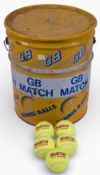 Vintage GB Match Shop Retail Tin of unused tennis balls - #23 balls inside