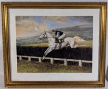Desert Orchid Horse Racing Maxine Cox Print, limited edition 160/2500 signed in pencil to margin -