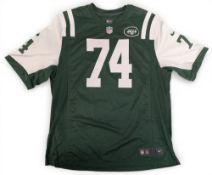 NFL New York Jets American Football Mangold 74 Replica Shirt, size XXL made by on Field, looks