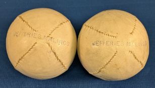 Pair of period Jefferies Malings hand stitched leather 7.9