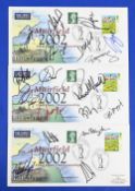 2002 Muirfield The Open Championship multi signed FDCs, to include: a) Ernie Els, Steve Elkington,