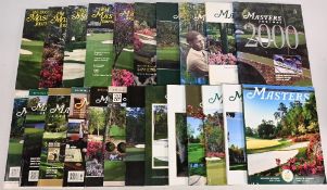 Golf Masters Journal programmes - A continuous run of twenty-three programmes from 1990-2014 missing