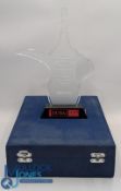 2002 Dubai Desert Classic 6th Place Trophy, made of glass in original storage case