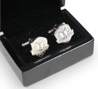 2012 Ryder Cup silverplated Thomas Lythe Cufflinks, official merchandise boxed and looking unused