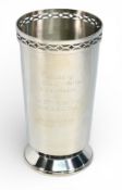2008 Ryder Cup Valhall Golf Presentation Club Wine Cooler, polished pewter made by Boardman given by