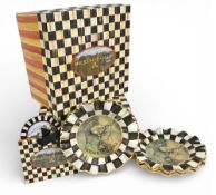 6x 2012 Ryder Cup Medinah Country Club Plates by MacKenzie Childs, 23cm diameter official gifts from