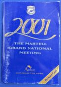 2001 Steeplechase Grand National Racecard signed by all the jockeys