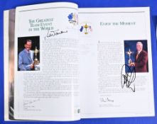 2001 Ryder Cup Golf Programme signed by both teams throughout, to include Tiger Woods, Mark