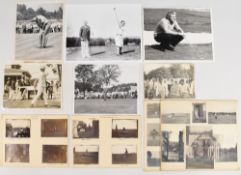 Golfing Photographs to include 1920s, 1930s and 1940s press photographs, eight photographs on card