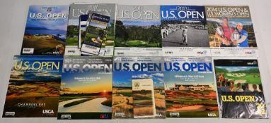 Golf US Open Championship programmes 2002-2018 - A continuous run of the programme from 2010-2018