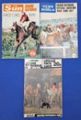 1976-1978 Steeplechase Grand National Racecards, to include Red Rum winning year 1977, 1976 with