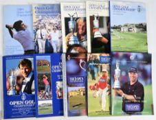 1980-1999 The Open Golf Championship Programmes, part run to include 1980, 84, 87, 89, 90, 91, 92,