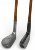 2x Alloy putters incl M model medium lie mallet head putter stamped D Millar to the crown with top