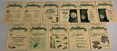 Golfing Magazine 1953 - 11x editions of the monthly magazine (missing March) in generally good