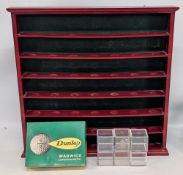 Golf Ball Display Stand for up to 49 balls on shelves - has signs of old tape to its back, with 6