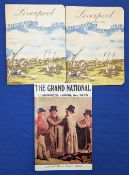 1973-1975 Steeplechase Grand National Racecards, to include Red Rum winner years 31st March 1973,
