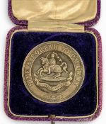 1914 Silver Fife & Forfar Yeomanry Officers Tents Pegging Medallion for Lieut G Macleod - in