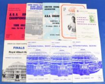 Boxing programmes 1974-1979 to include ABA Junior Championships 1974, London Amateur Championships