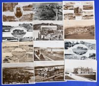 Good selection of St Andrews real photograph golfing postcards (12) to incl The R & A Club House,