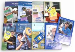 Golf Open Championship programmes and tickets to include 1993 programme, 1994 programme, 1997