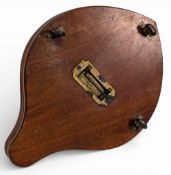 Lawn Tennis: Mahogany Tennis Racket Press - for four rackets with brass inset carrying handle and